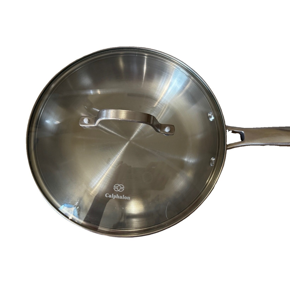 Calphalon 1390 10" Stainless Steel Frying Pan Skillet w Glass Lid Induction - Picture 12 of 12